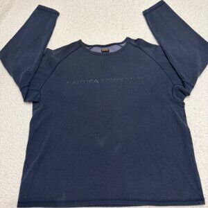 Vintage Nautica Competition Navy Blue Crewneck Sweatshirt - Men's Large L